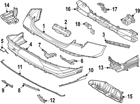 Bumper & Components - Rear for 2025 Hyundai Elantra #0