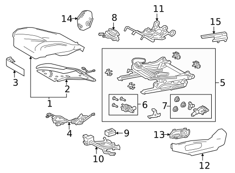Driver Seat Components for 2025 Lexus LC500h #3