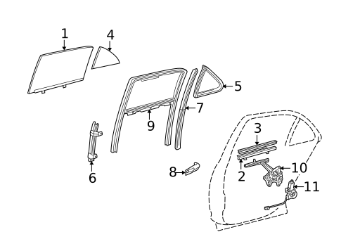 Rear Door for 2006 Lexus LS430 #1