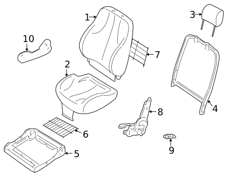 Front Seat Components for 1995 Pontiac Sunfire #0