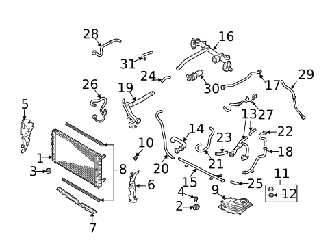 Radiator & Components for 2000 Audi A6 Quattro #0