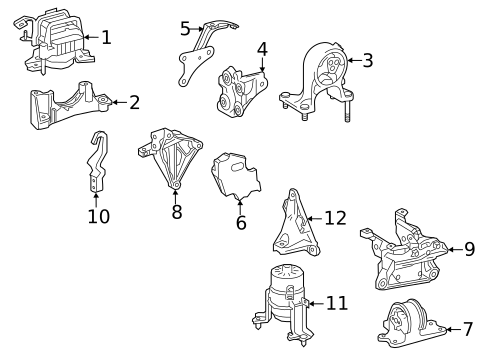 Engine & Trans Mounting for 2020 Toyota Camry #1