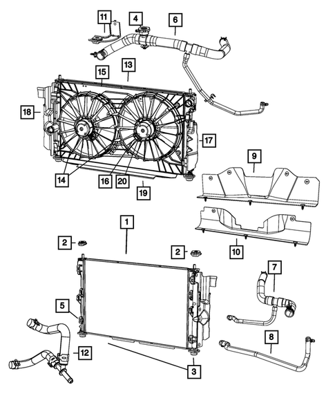 Radiator and Related Parts; Charge Air Cooler for 2008 Jeep Compass #0