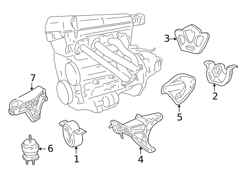 Engine Mounting for 2003 Saab 9-3 #0