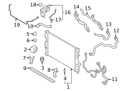 Radiator & Components for 2016 Volvo S80 #0