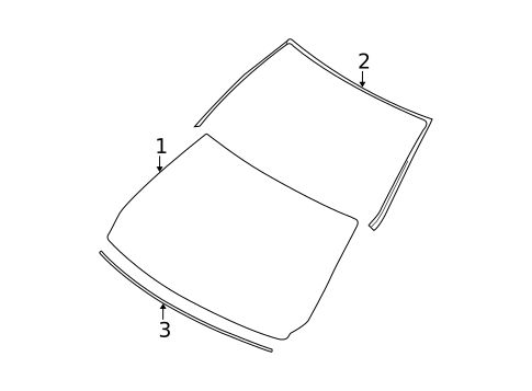Glass - Windshield for 2007 BMW 328i #2