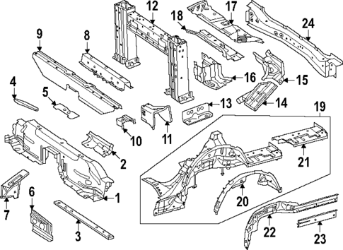 Rear Floor & Rails for 2024 Mercedes-Benz CLE300 #0
