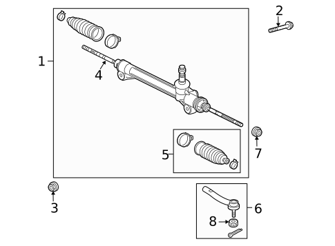 Steering Gear & Linkage for 2015 Lexus RX350 #0
