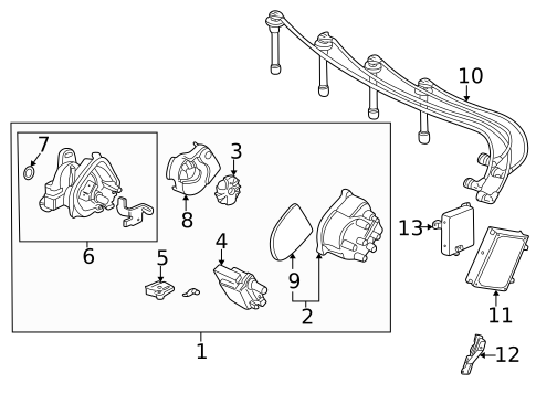Distributor for 1998 Honda Civic #0
