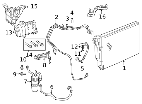 Condenser, Compressor & Lines for 2012 Chrysler 200 #0