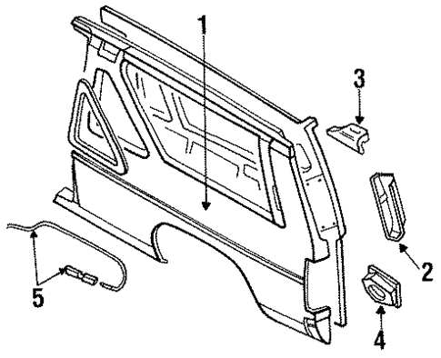 Quarter Panel & Components for 1988 Nissan Pathfinder #0
