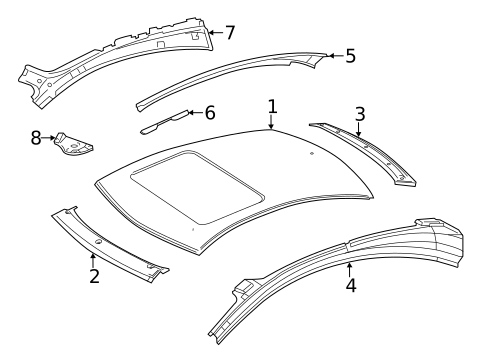 Roof & Components for 2013 Mercedes-Benz CL600 #0