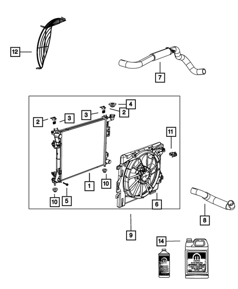 Radiator and Related Parts; Charge Air Cooler for 2015 Dodge Grand Caravan #1