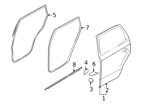 Door & Components for 2009 Kia Sportage #0