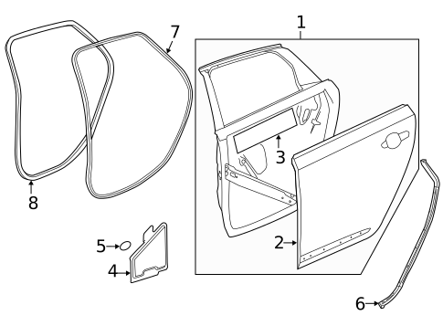 Door & Components for 2017 Chevrolet Impala #1