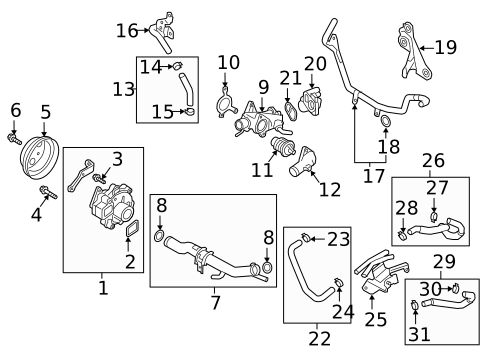 Water Pump for 2018 Mazda 6 #0