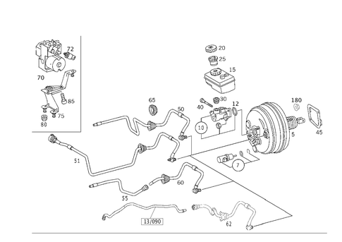 Brake Booster for 2001 Mercedes-Benz S430 #1