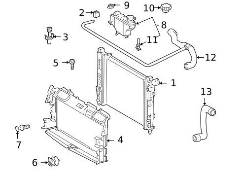 Radiator & Components for 2002 Mercedes-Benz C240 #0