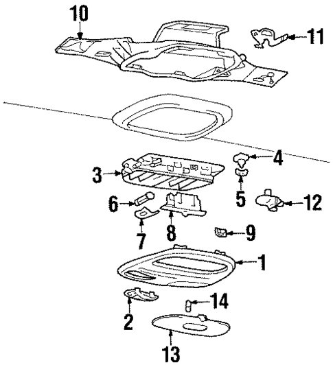 Overhead Console for 2003 Oldsmobile Aurora #1