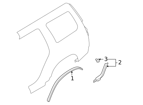 Exterior Trim - Quarter Panel for 2005 Subaru Forester #0