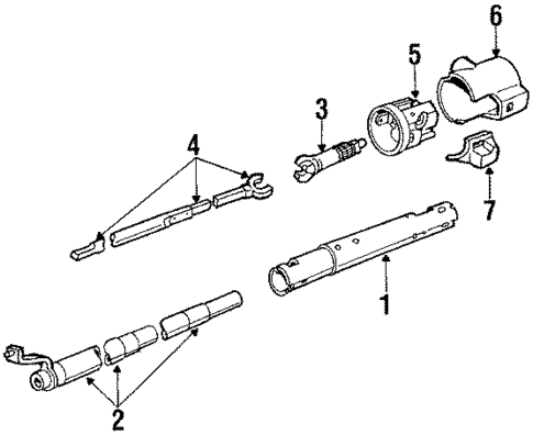 Steering Column Assembly for 1991 Buick LeSabre #0