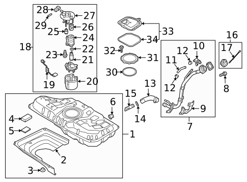 Fuel System Components for 2019 Hyundai Elantra GT #0