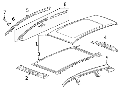 Roof & Components for 2019 Buick Regal TourX #1