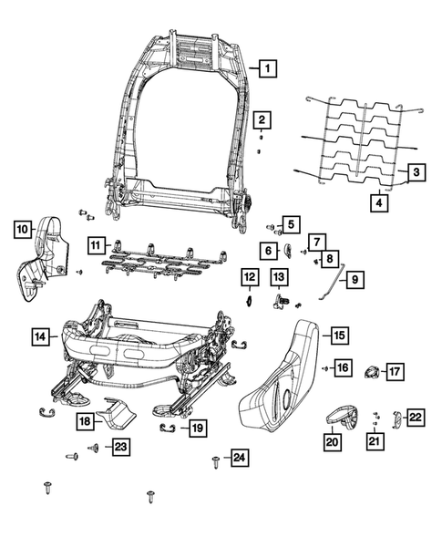 Front Seats - Adjusters, Recliners, Shields and Risers for 2017 Jeep Compass #1