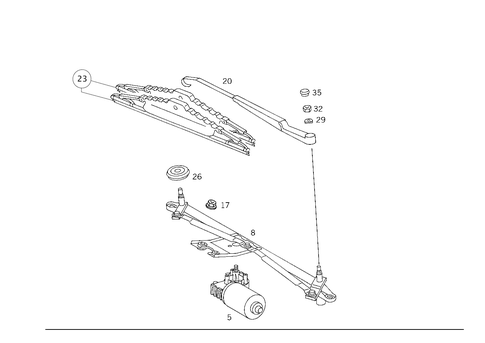 Pane Wiper for 1999 Mercedes-Benz ML 320 #1