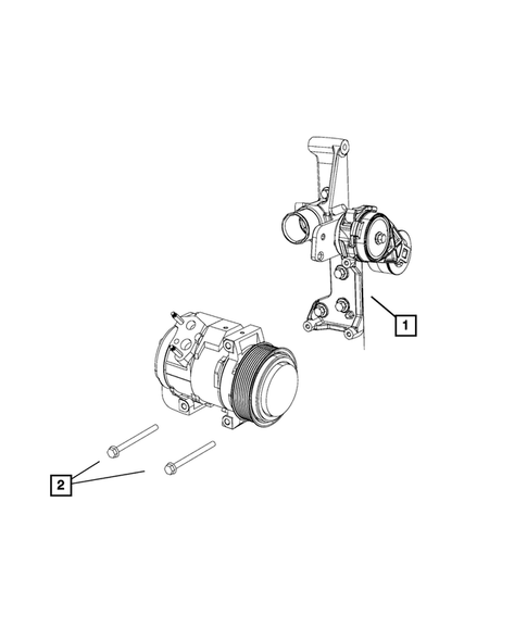 Air Conditioner Compressor and Mounting for 2017 Ram 3500 #5