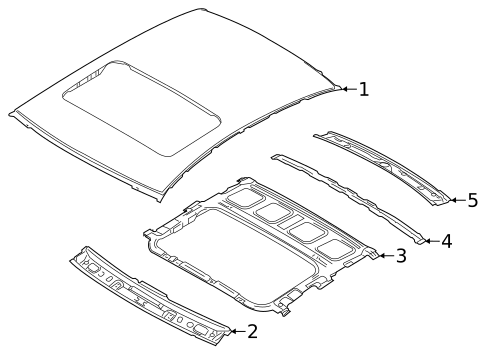Roof & Components for 2015 Hyundai Elantra #0