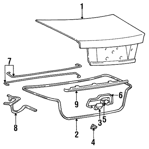 Trunk for 1990 Hyundai Excel #0