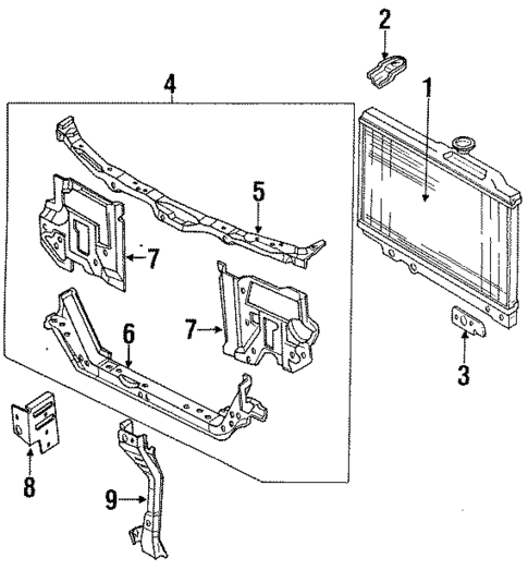Radiator & Components for 1994 Mazda 323 #0