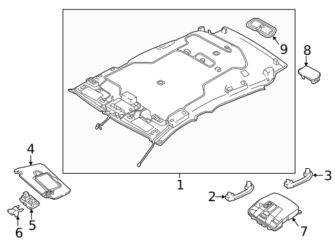 Interior Trim - Roof for 2018 INFINITI QX30 #1