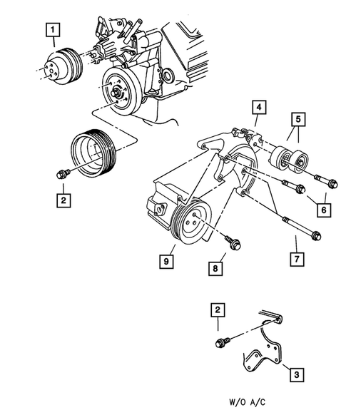 Pulleys and Related Parts for 2002 Dodge Ram 2500 #2