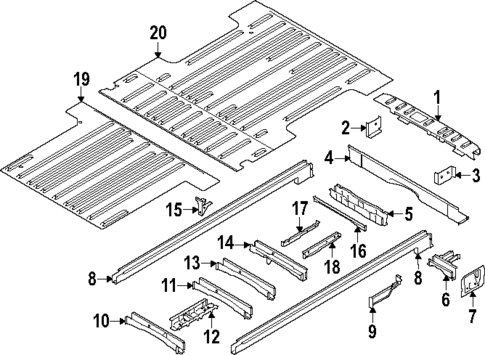 Rear Floor & Rails for 2024 Ford Transit-350 HD #0