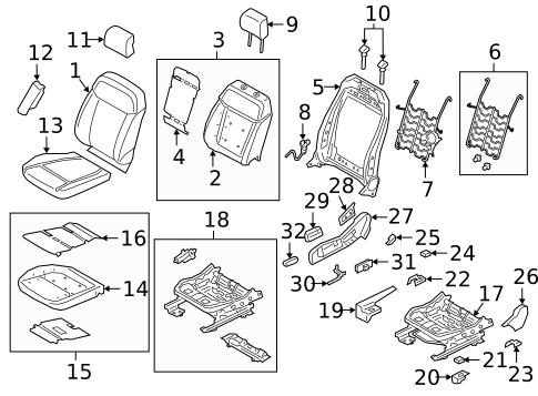 Passenger Seat Components for 2023 Ford Ranger #0