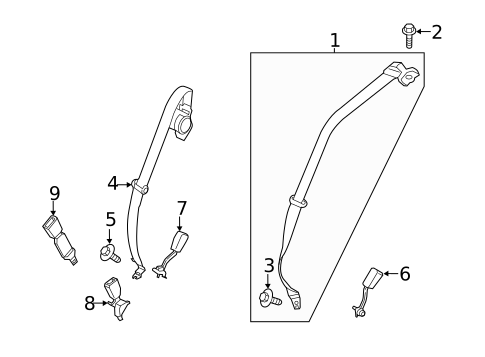 Seat Belt for 2016 Ford Escape #0