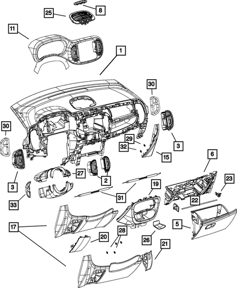 Instrument Panel for 2016 Fiat 500L #0
