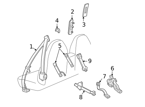 Front Seat Belts for 2001 Mazda B3000 #2