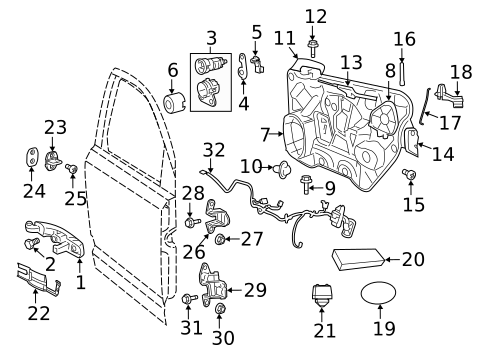 Lock & Hardware for 2017 Dodge Journey #0