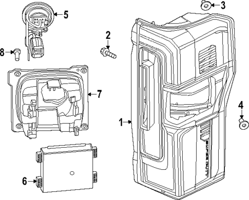 Tail Lamps for 2024 Ford F-450 Super Duty #2