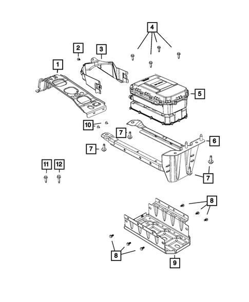 Battery, Battery Tray and Cables for 2018 Jeep Wrangler #3