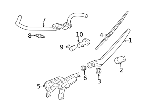 Wiper & Washer Components for 2007 Nissan Murano #1