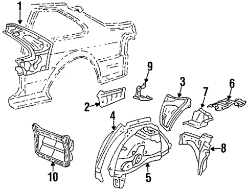 Inner Structure for 1997 Toyota Tercel #1