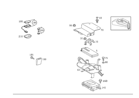 Car Phone, Voice Control System and Distress Call for 1993 Mercedes-Benz 600SL #1