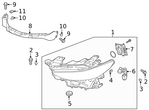 Headlamp Components for 2024 Mazda 3 #1