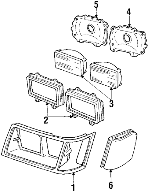 Headlamp Components for 1986 Mercury Marquis #0