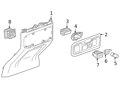 Center Console for 2023 GMC Sierra 3500 HD #3