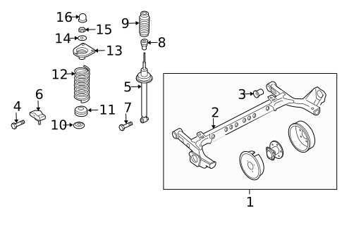 Rear Suspension for 2003 Chevrolet Cavalier #0